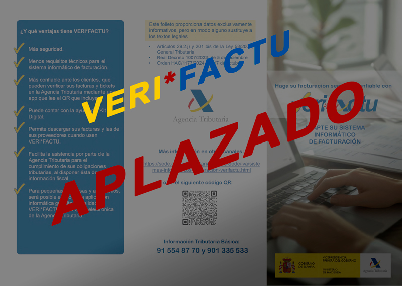 verifactu aplazado